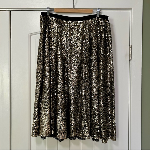 Anthropologie Maeve Orleans Sequined Midi Skirt 2X - Picture 6 of 13